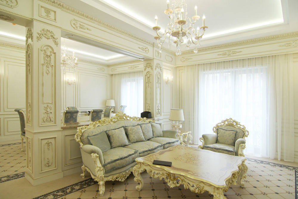 Orion Hotel Bishkek Bagian luar foto A living room in the style of Rococo